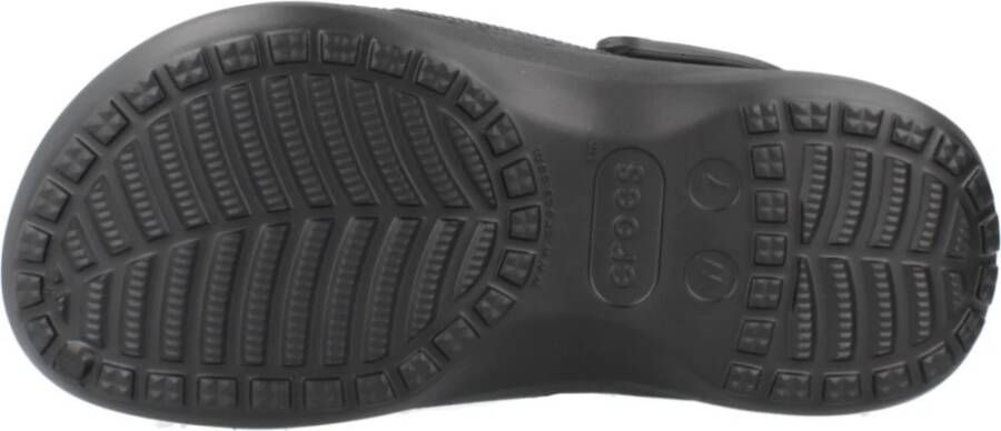 Crocs Klassieke Plateau Gevoerde Klompen Black Dames