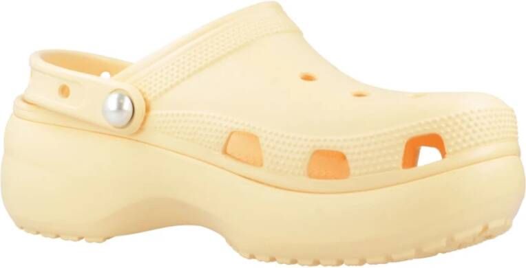 Crocs Klassieke Platform Parel Klompen Orange Dames