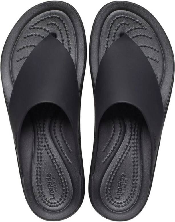 Crocs LiteRide Sleehak Sandalen Black Dames