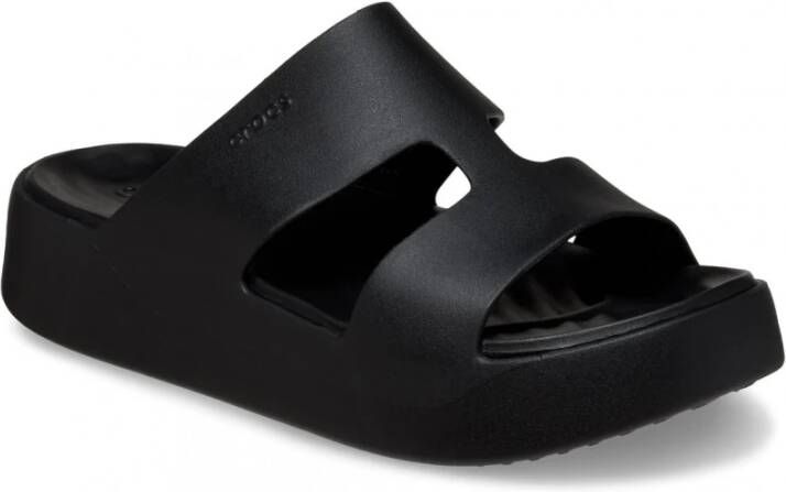 Crocs Platform H-Strap Sandalen voor Getaway Black Dames