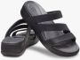 Crocs Paillet Strappy Sleehak Sandaal Black Dames - Thumbnail 4