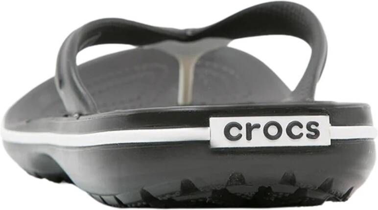 Crocs Sportieve Gestreepte Flip Sandaal met Logo Versiering Black Heren