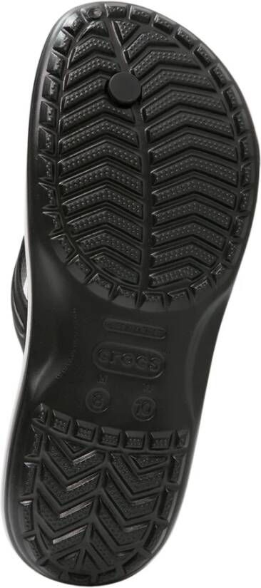 Crocs Sportieve Gestreepte Flip Sandaal met Logo Versiering Black Heren