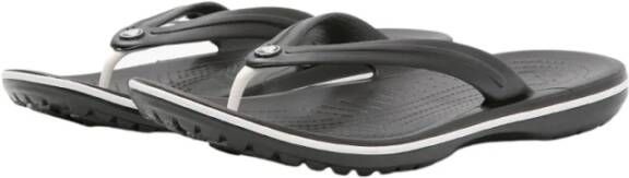 Crocs Sportieve Gestreepte Flip Sandaal met Logo Versiering Black Heren