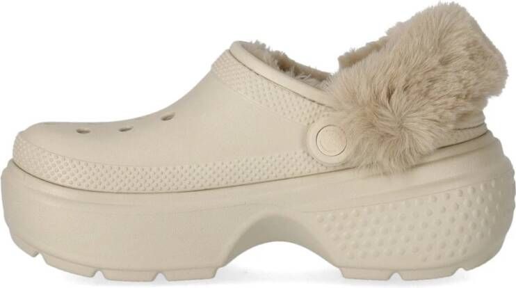 Crocs Stomp Gevoerd Stucco Klomp Beige Dames