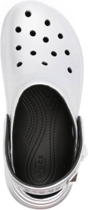 Crocs Zilveren Metallic Sandalen met Studs Gray Dames