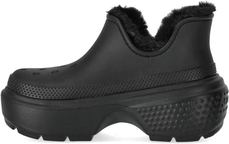 Crocs Zwarte Bootie met Warme Voering Black Dames