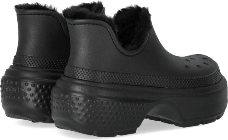 Crocs Zwarte Bootie met Warme Voering Black Dames