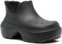 Crocs Zwarte enkellaarsjes met faux-fur voering Black - Thumbnail 3