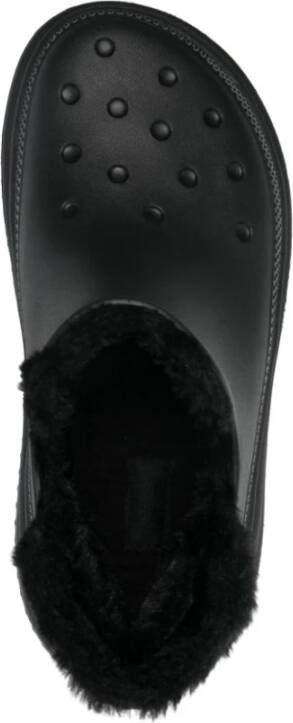 Crocs Zwarte enkellaarsjes met faux-fur voering Black Heren