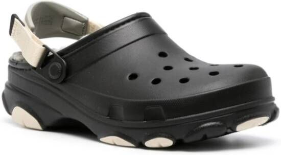 Crocs Zwarte Faux-Fur Klompen voor Alle Terreinen Black Heren