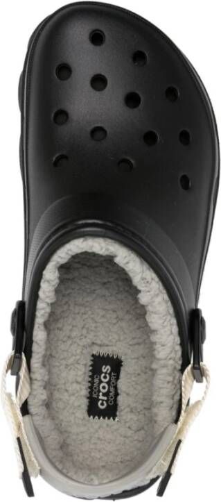 Crocs Zwarte Faux-Fur Klompen voor Alle Terreinen Black Heren