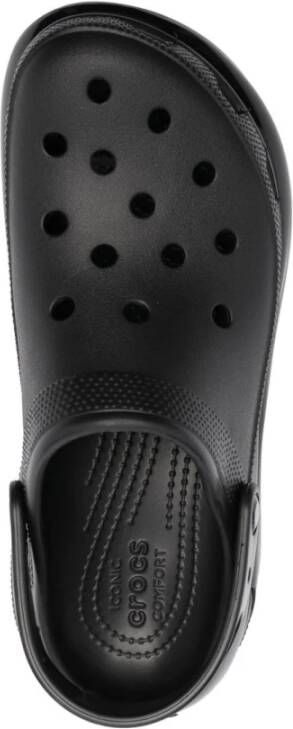 Crocs Zwarte Geperforeerde Slingback Sandalen Black Dames