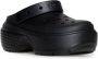 Crocs Zwarte Plateau Sandalen met Rubberen Zool Black Dames - Thumbnail 8