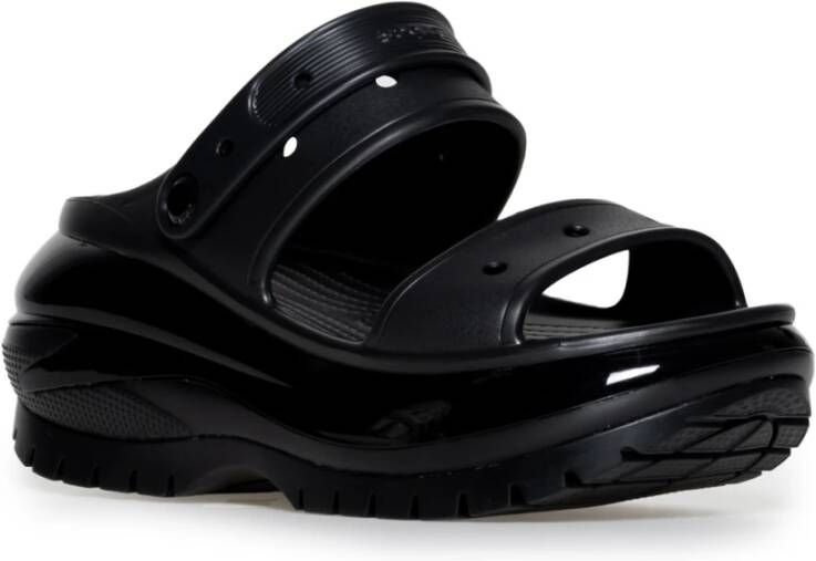 Crocs Zwarte Platform Clip Sandalen Black Dames
