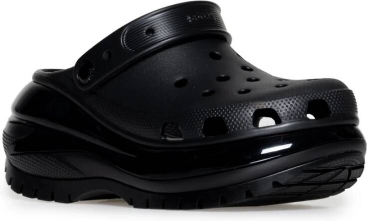 Crocs Zwarte rubberen zool damessandalen Black Dames