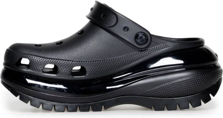 Crocs Zwarte rubberen zool damessandalen Black Dames