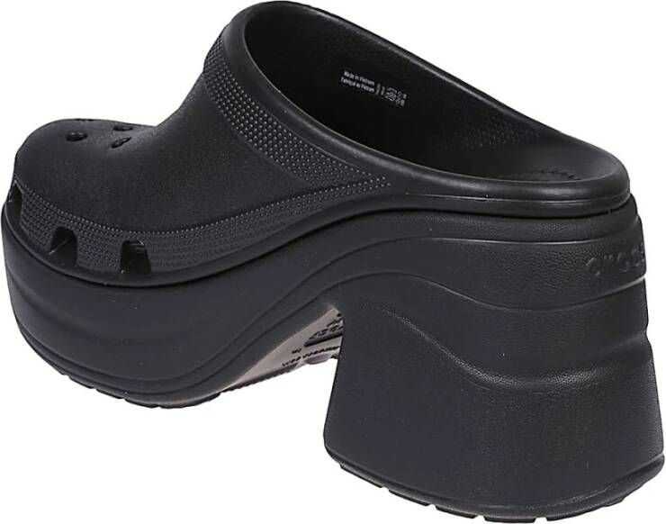 Crocs Zwarte sandalen met hakken en plateau Black Dames