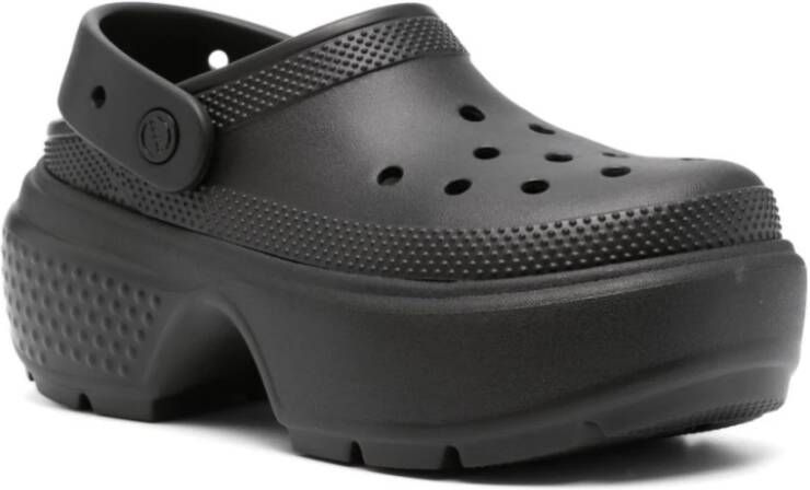 Crocs Zwarte Slip-On Sandalen met Verstelbare Band Black Dames