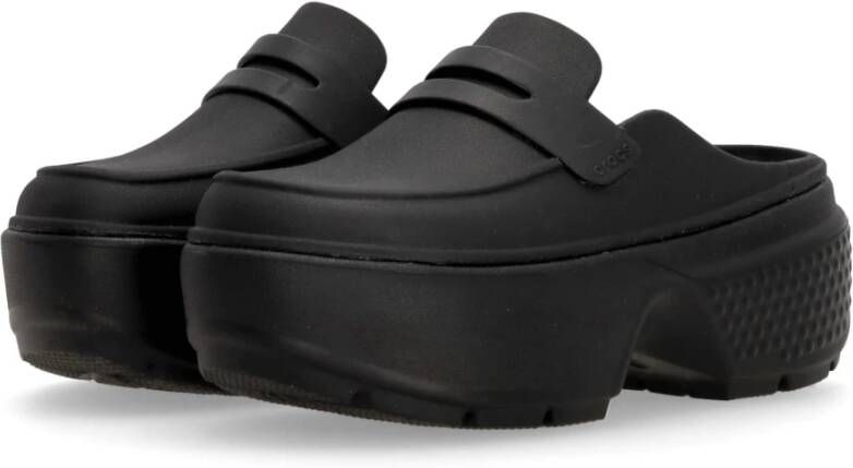 Crocs Zwarte Stomp Loafer Trendy Slip-on Design Black Heren