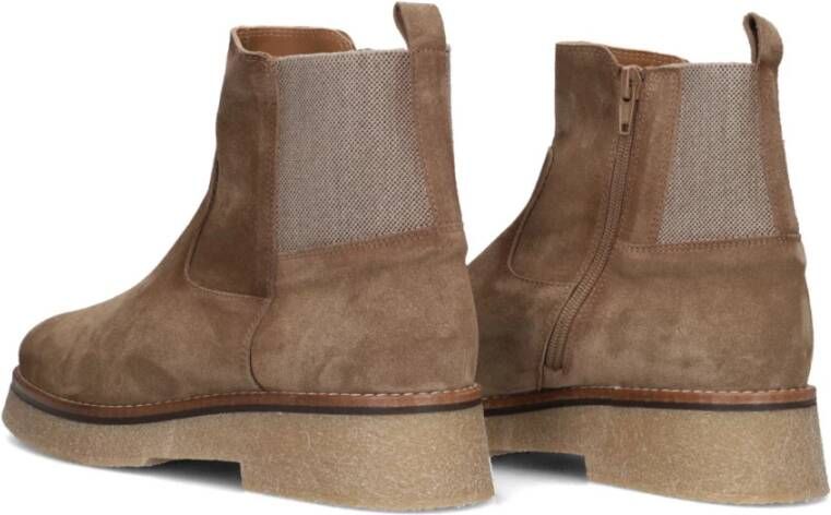 Ctwlk. Beige Suede Chelsea Laarzen Beige Dames