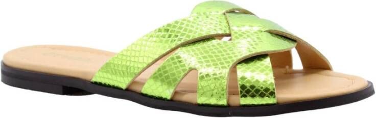 Ctwlk. Blauwe Bessen Muil Sandalen Green Dames