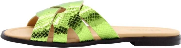 Ctwlk. Blauwe Bessen Muil Sandalen Green Dames