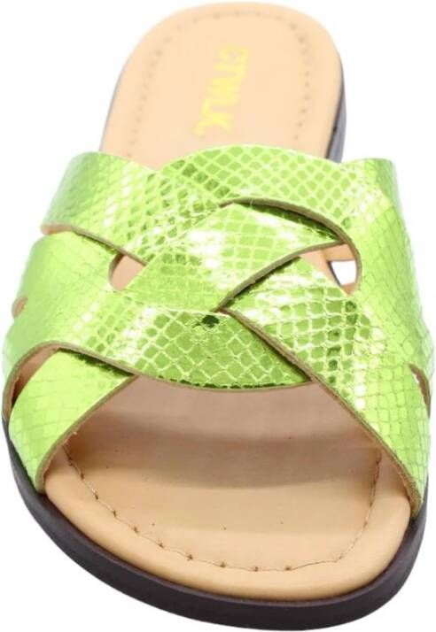 Ctwlk. Blauwe Bessen Muil Sandalen Green Dames