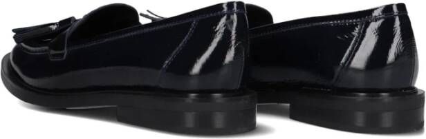 Ctwlk. Blauwe Leren Loafers met Franjes Blue Dames