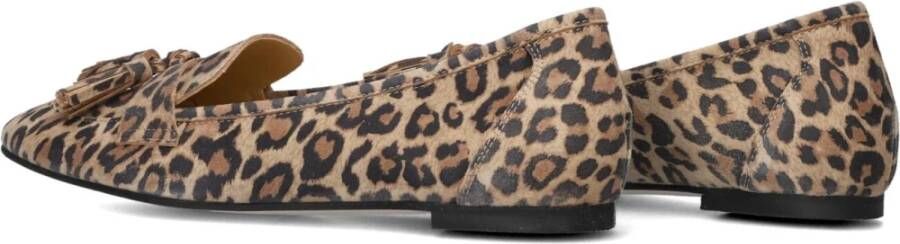 Ctwlk. Leopard Print Fringe Ballerina Schoenen Brown Dames