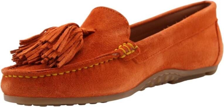 Ctwlk. Stijlvolle Alencon Loafers voor Vrouwen Orange Dames