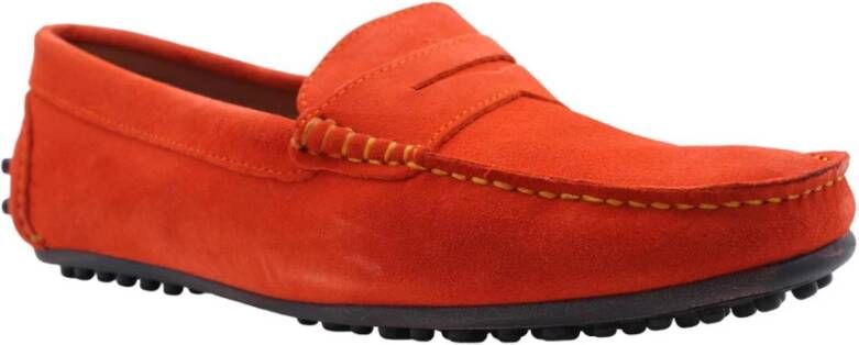 Ctwlk. Klassieke Loafers voor Mannen Orange Heren