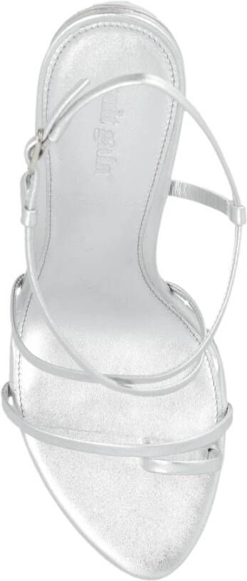 Cult Gaia Robyn leren sandalen met hak Gray Dames