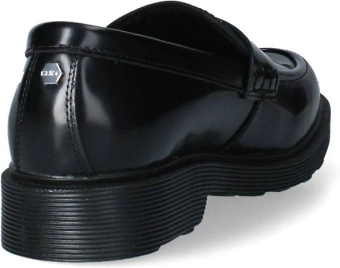 Cult Heren Loafer Leren Rubberen Zool Black Heren