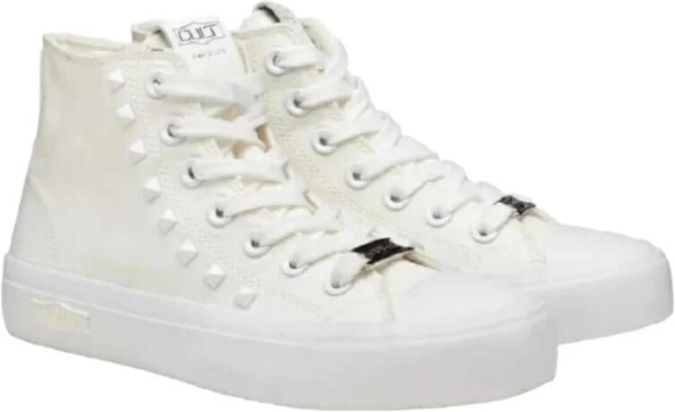 Cult Hoge Top Canvas Sneakers White Dames