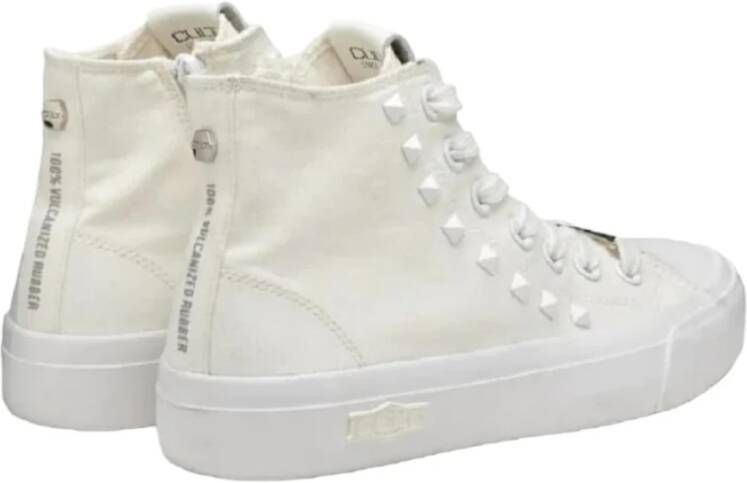 Cult Hoge Top Canvas Sneakers White Dames