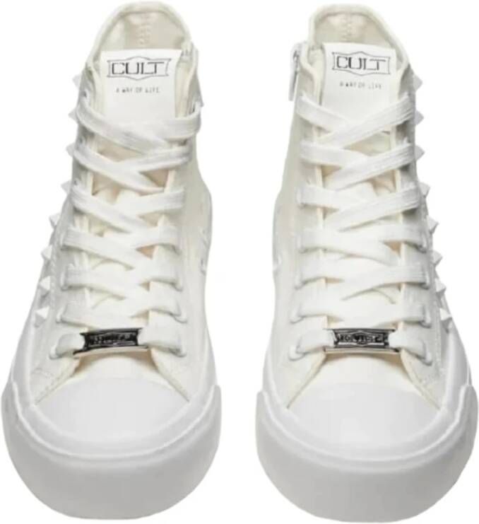 Cult Hoge Top Canvas Sneakers White Dames