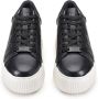 Cult Ketting Patroon Leren Sneakers Zwart Black Dames - Thumbnail 4