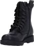 Cult Rock Lace-Up Leather Ankle Boots Black Dames - Thumbnail 5