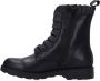 Cult Rock Lace-Up Leather Ankle Boots Black Dames - Thumbnail 6