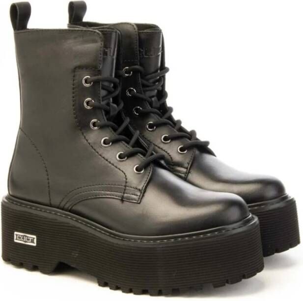 Cult Leren Mid-Top Damessneakers Black Dames