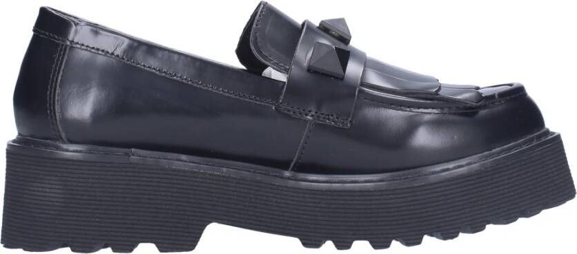 Cult Leren Mocassin met Dikke Rubberen Zool Black Dames