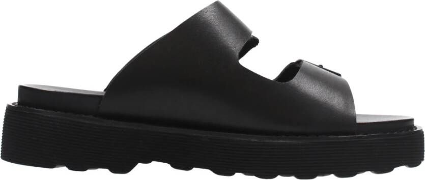 Cult Stijlvolle Slipper Sandalen met Gespen Black Heren