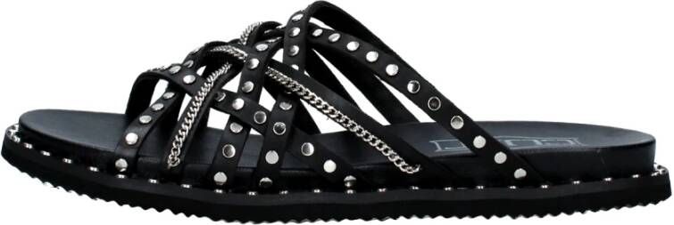 Cult Studded Cross Strap Sandals Black Dames