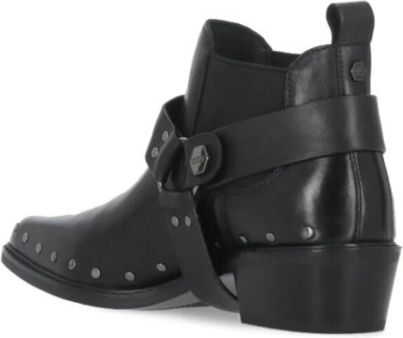 Cult Studded Leren Dameslaarzen Black Dames