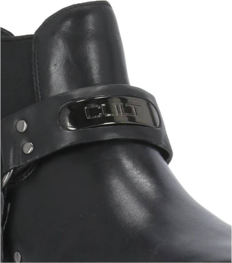 Cult Studded Leren Dameslaarzen Black Dames