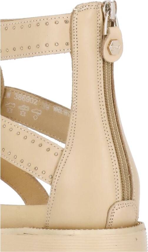 Cult Studded Leren Sandalen Beige Dames