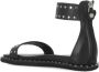 Cult Studded Zwarte Leren Sandalen Black Dames - Thumbnail 3