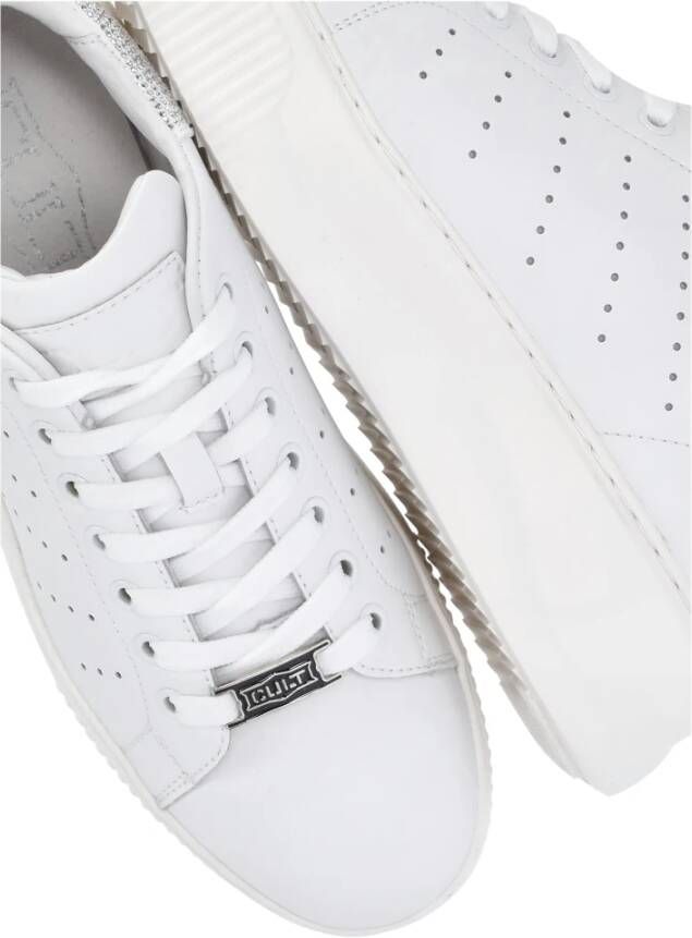 Cult Witte Leren Sneakers met Strass Detail White Dames