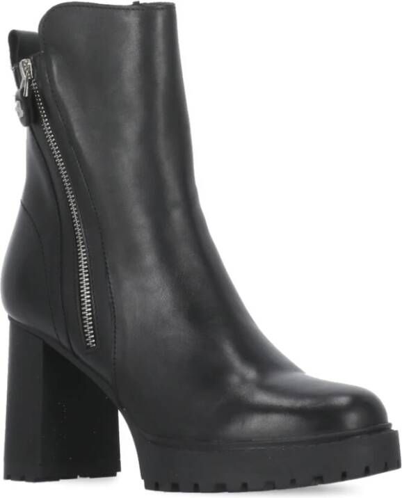 Cult Zwarte Leren Dameslaarzen Black Dames